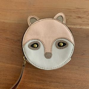 Fossil fox leather coin purse